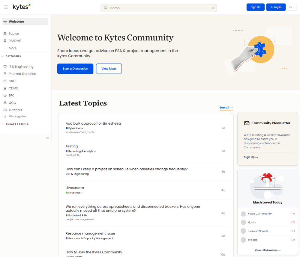 Kytes Community website portfolio screenshot