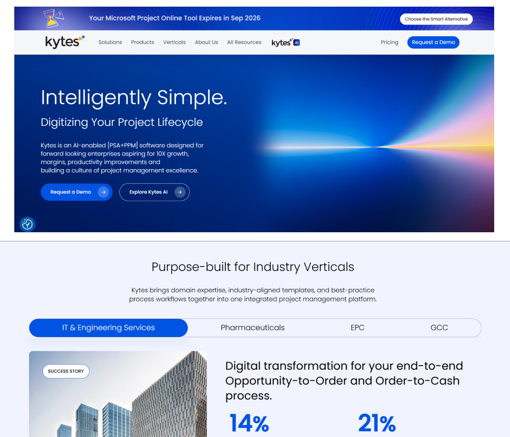 Kytes.com website portfolio screenshot